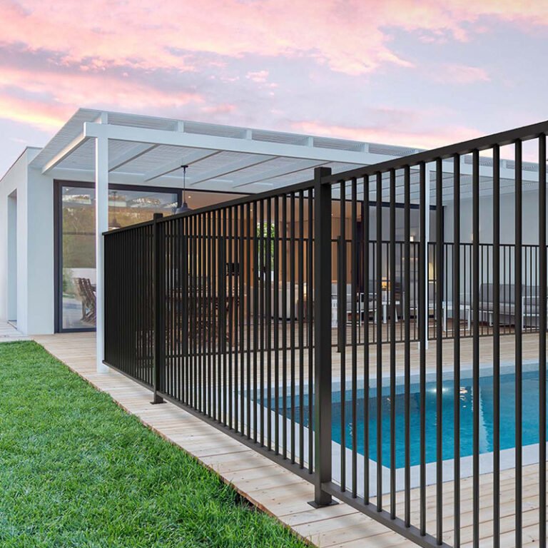 Premium aluminum pool fences combining safety and style, providing reliable protection for outdoor swimming pools.
