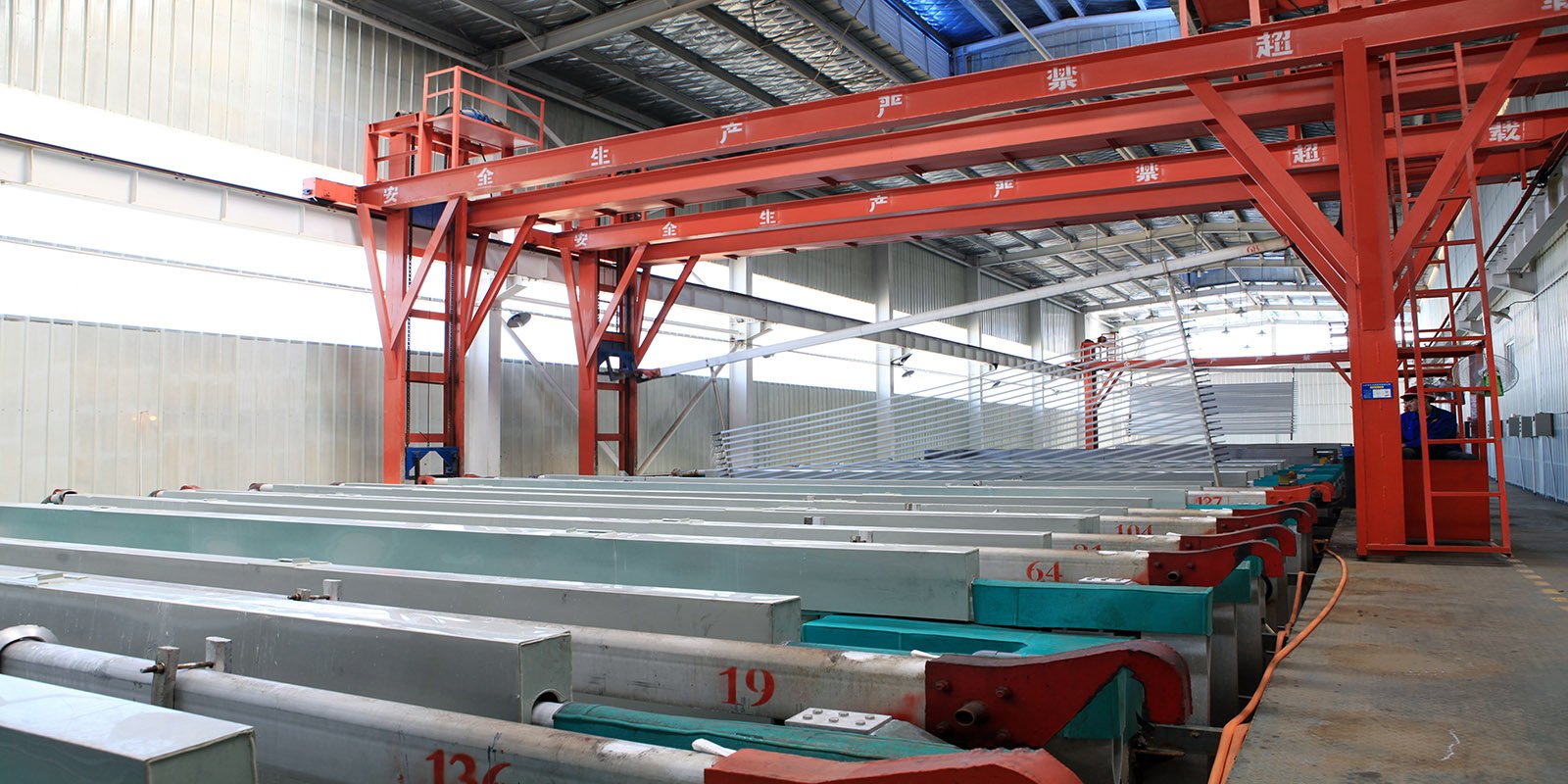 Aluminum profile oxidation process